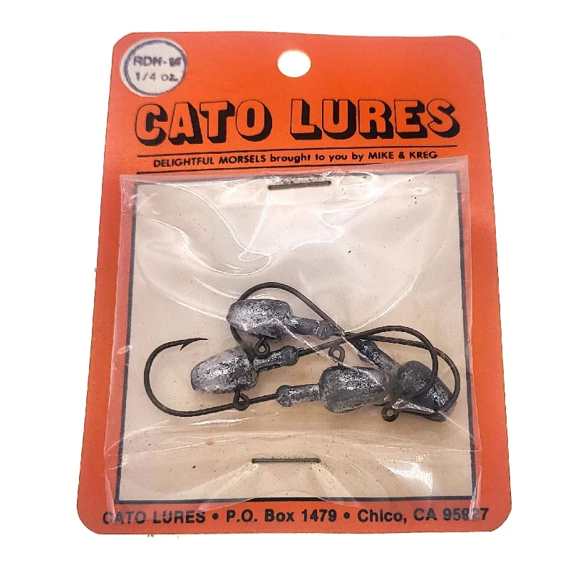 Fishing tackle slim tray-Cato Lures Darter Jig Heads 1/4 Oz Qty 4 Unpainted