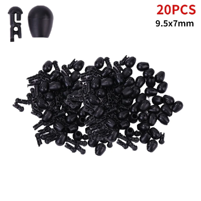 20pcs Black 9.5x7mm