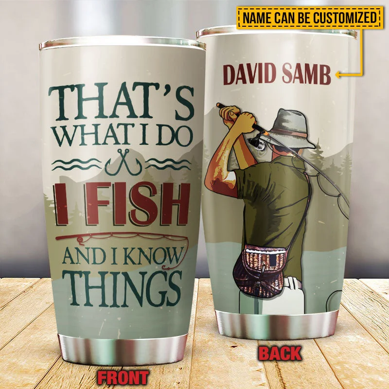 Fishing hook tension case-Personalized Fishing I Fish Customized Tumbler