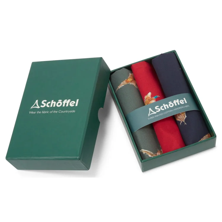 Fishing tackle utility case-Schoffel Handkerchief Box Set - Pheasant