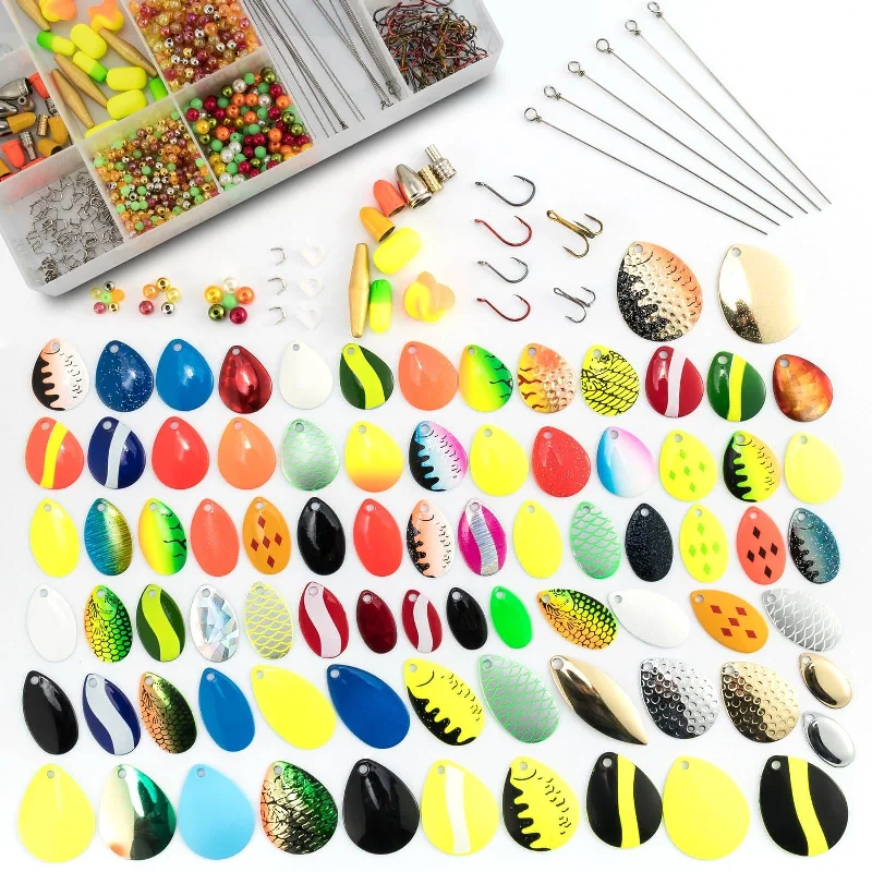 Fishing tackle utility case-Dr.Fish 1721pcs Spinner Making Kit