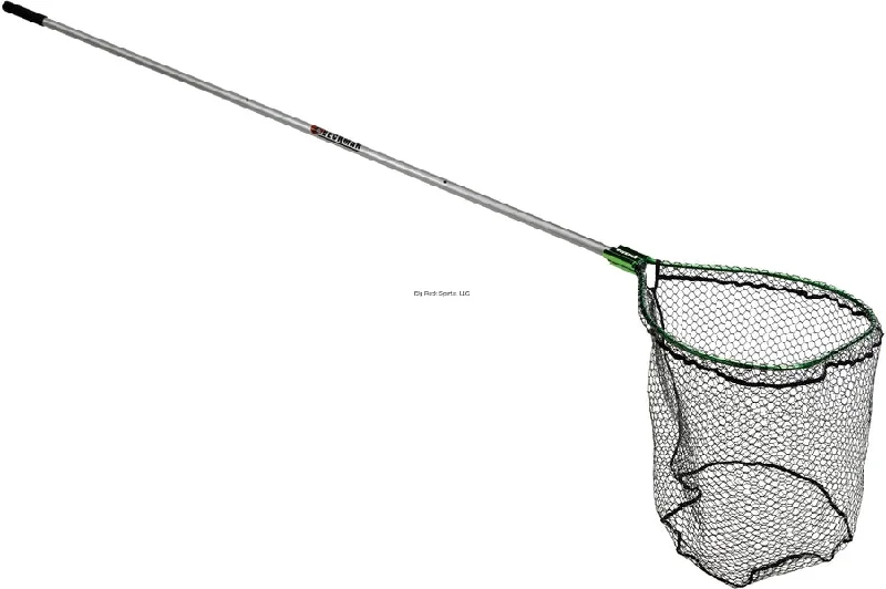 Fishing tackle multi-layer tray-Beckman Landing Net Coated 4ft-7ft Extendable Handle Green/Silver 22in X 26in2 Piece BN2226C-43