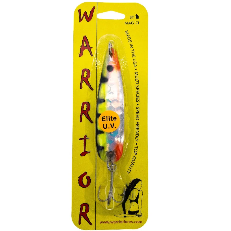 Fishing rod fixed tray-Warrior Lures UV Elite Series Spoon 4"