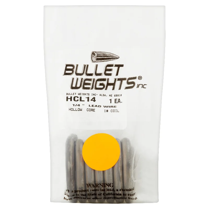 Fishing hook alignment tray-Bullet Weights® Hollow Core Lead Wire 1/4 in. Dia.  1 Lb. Roll