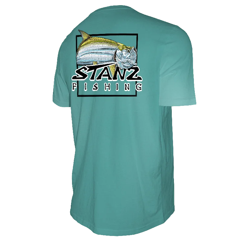 Fishing tackle multi-layer clamp-Men's Short Sleeve Tee - Boxed Tarpon