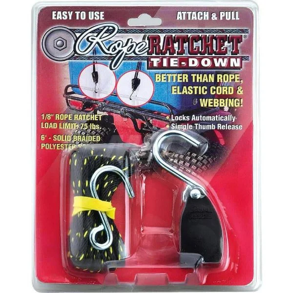 Fishing reel drag clamp-Rope Ratchet - Tie Down