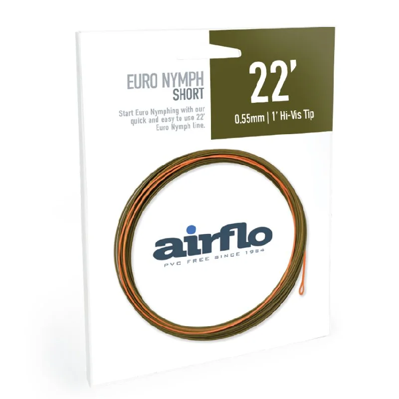 Fishing hook threading tray-Airflo Euro Nymph Short 22'