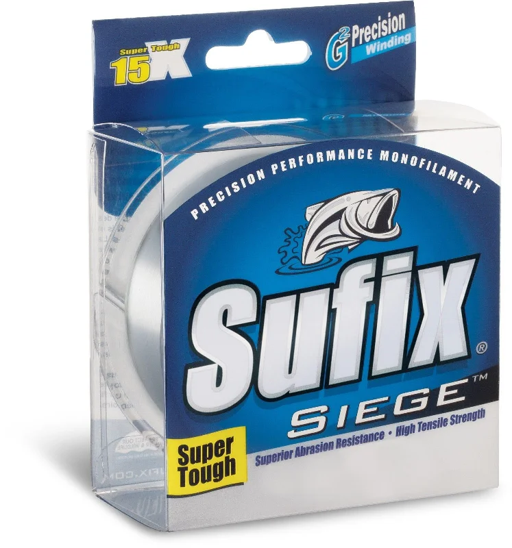 Fishing line braid case-Sufix Siege Clear Monofilament Line