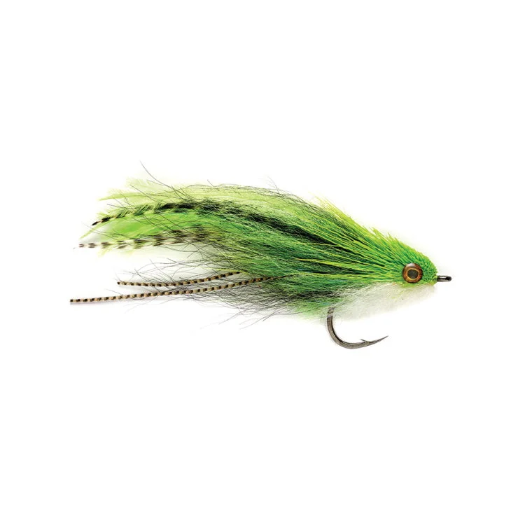 Fishing line twist case-Baitfish Burnt Chartreuse Flies