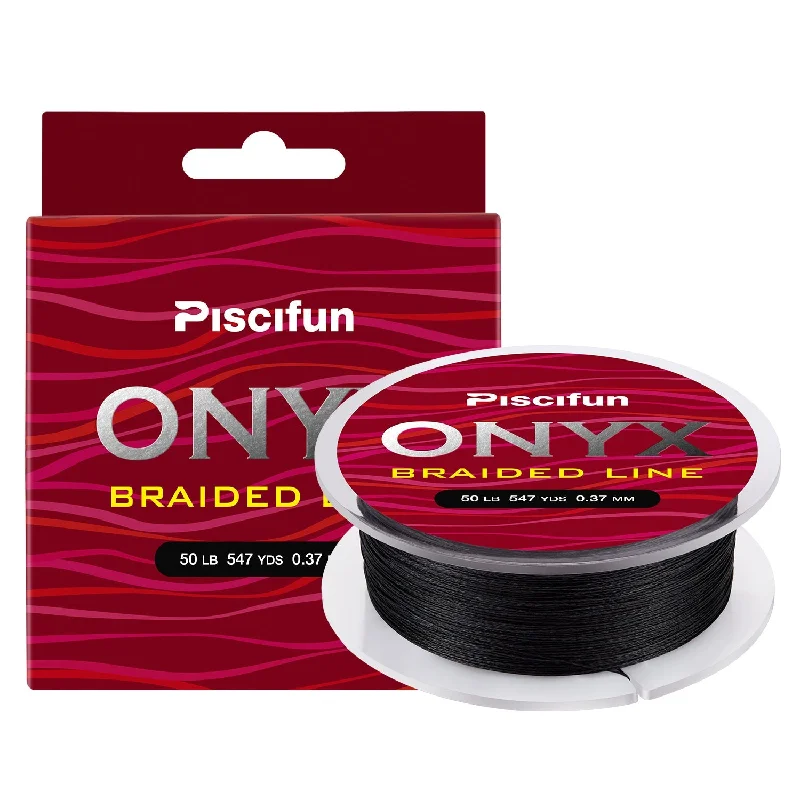 Fishing tackle multi-layer tray-Piscifun® ONYX Braided Fishing Line 547Yds/500M