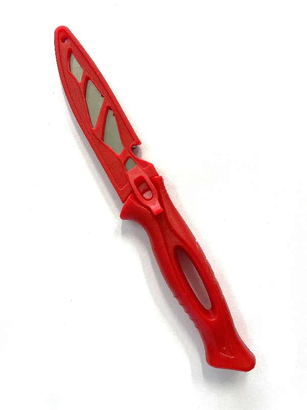 Fishing rod rotating clamp-Bait Knife 4" - Red