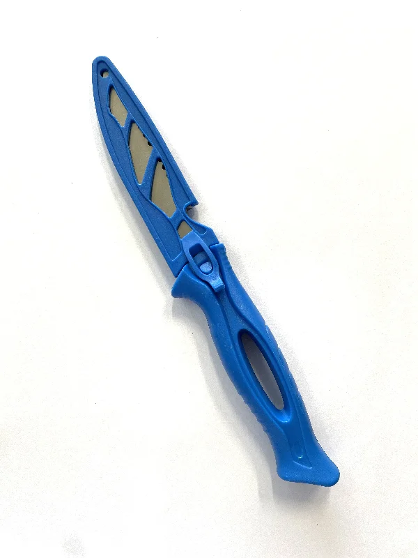 Fishing hook knot guide-Bait Knife 4" - Blue