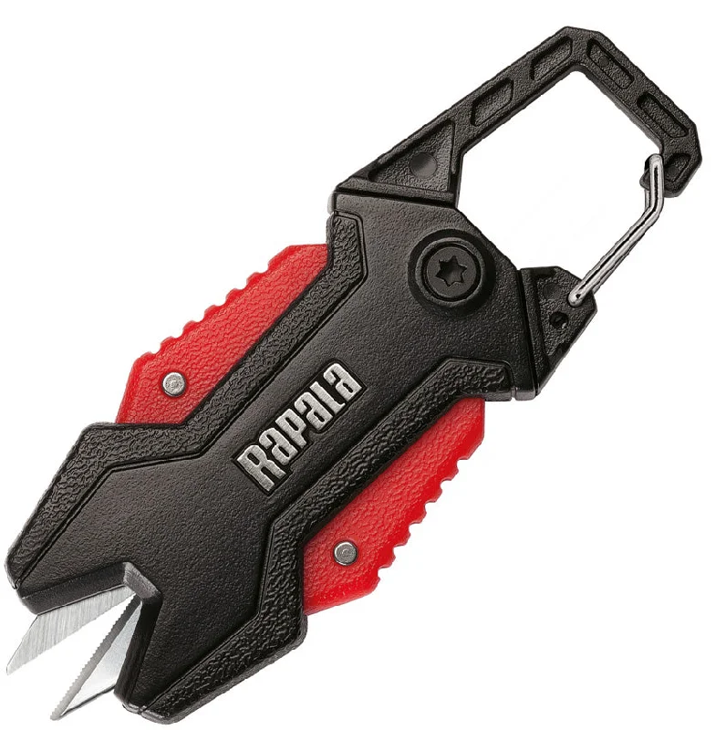 Fishing pliers jaw tray-Rapala Retractable Black & Red Line Scissor 29625