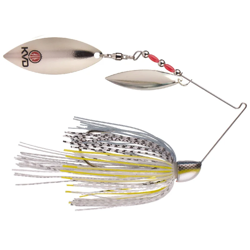 Fishing hook bending tray-Strike King Finesse KVD Spinnerbait 1/2oz Chrome Sexy Shad