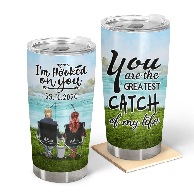 Fishing tackle multi-layer clamp-Hold Your Hand Fishing - Personalized Custom Tumbler