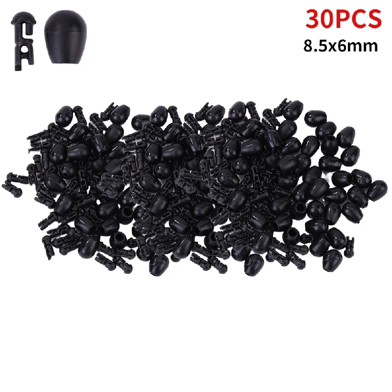 30pcs Black 8.5x6mm