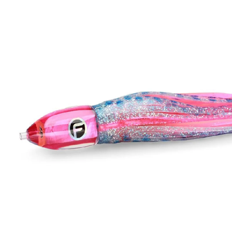 Fishing reel drag tray-Fathom Double O' Medium Trolling Lure 9" 4-1/2 Oz Angel Wing Hot Pink Shell