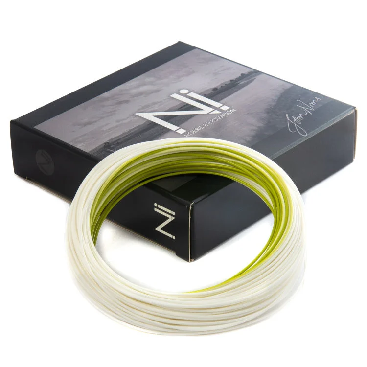 Fishing line loop tray-John Norris Ni1 Extreme Distance 3ft Midge Tip Fly Line - White/Green